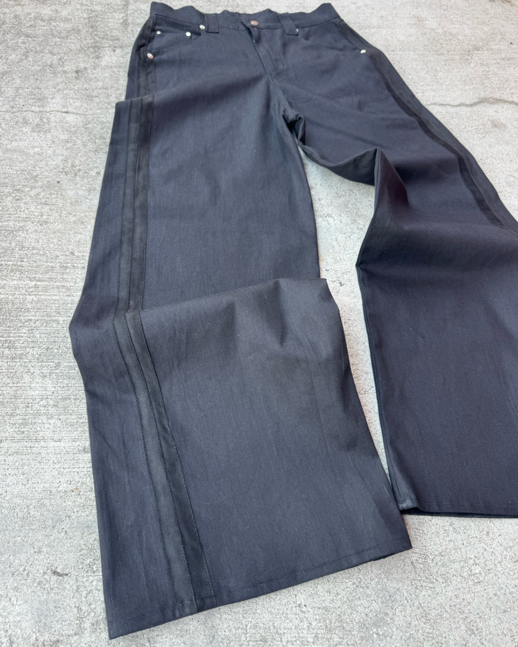 SUEDE STRIPE DENIM